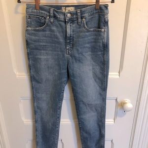 Madewell, 10" High-Rise Skinny Jeans: Raw-Hem